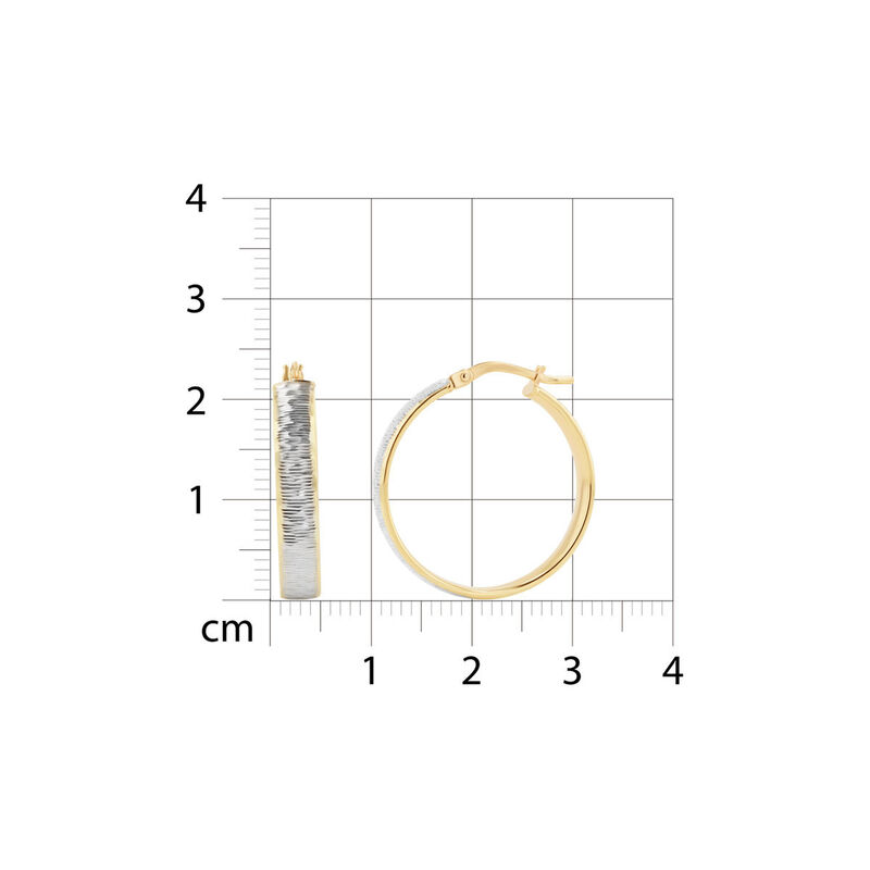 Arracadas Oro 10k Con Platinado 21mm | Bizzarro image number null