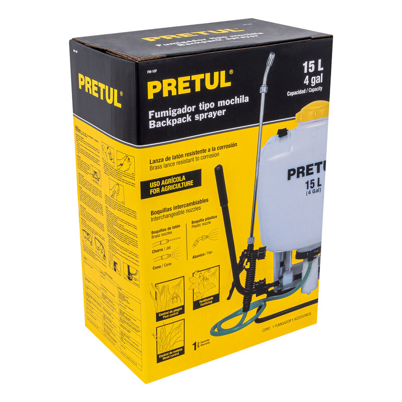 Fumigador de 15 L Manual de Mochila Pretul image number null