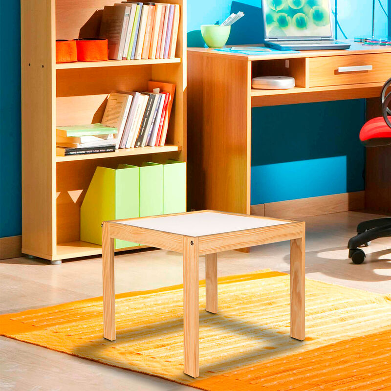 Mesa Infantil de Madera Estilo N&oacute;rdico-Blanco image number null
