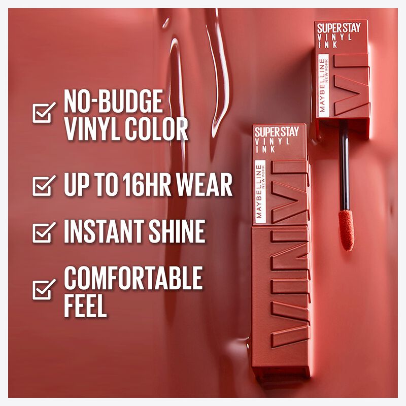 L&aacute;piz Labial Maybelline Super Stay Vinyl Ink Lo... image number null