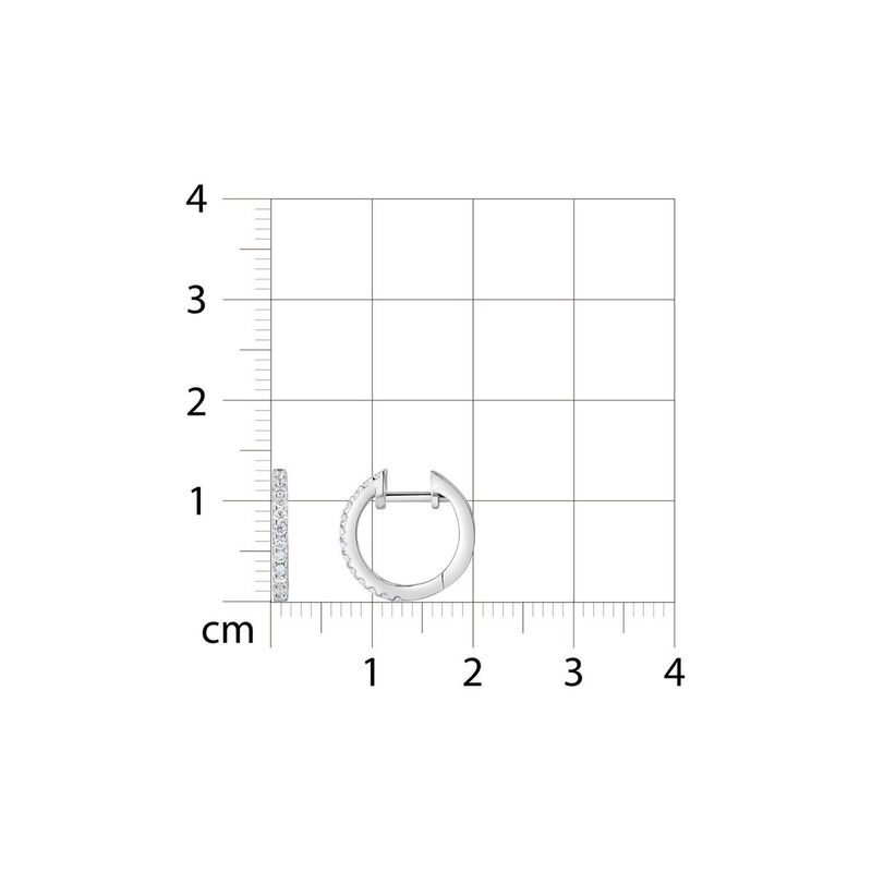 Arracadas Oro Blanco 14k Con 27 Pts De Diamante image number null