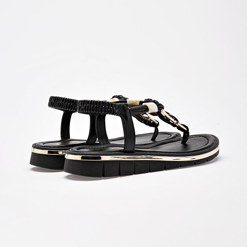 Been Class sandalia piso para mujer negro cod 1... image number null