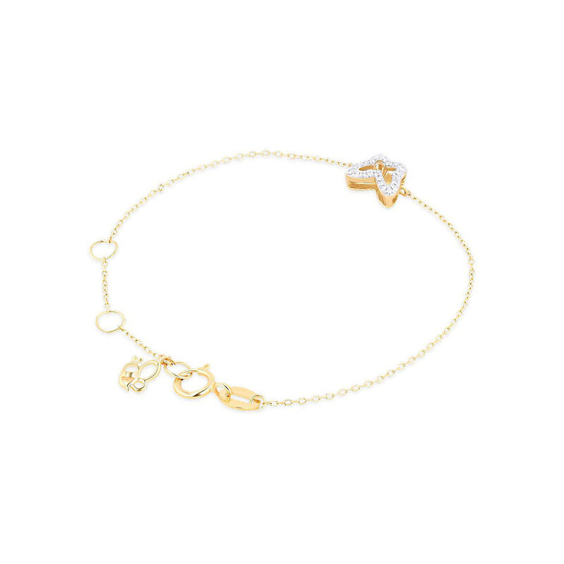 Pulsera De Oro Amarillo 14K Con Forma De Maripo... image number null