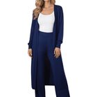 Conjunto Dama Pantal&oacute;n y C&aacute;rdigan Conj-081 Marino Outfit Elegante Casual