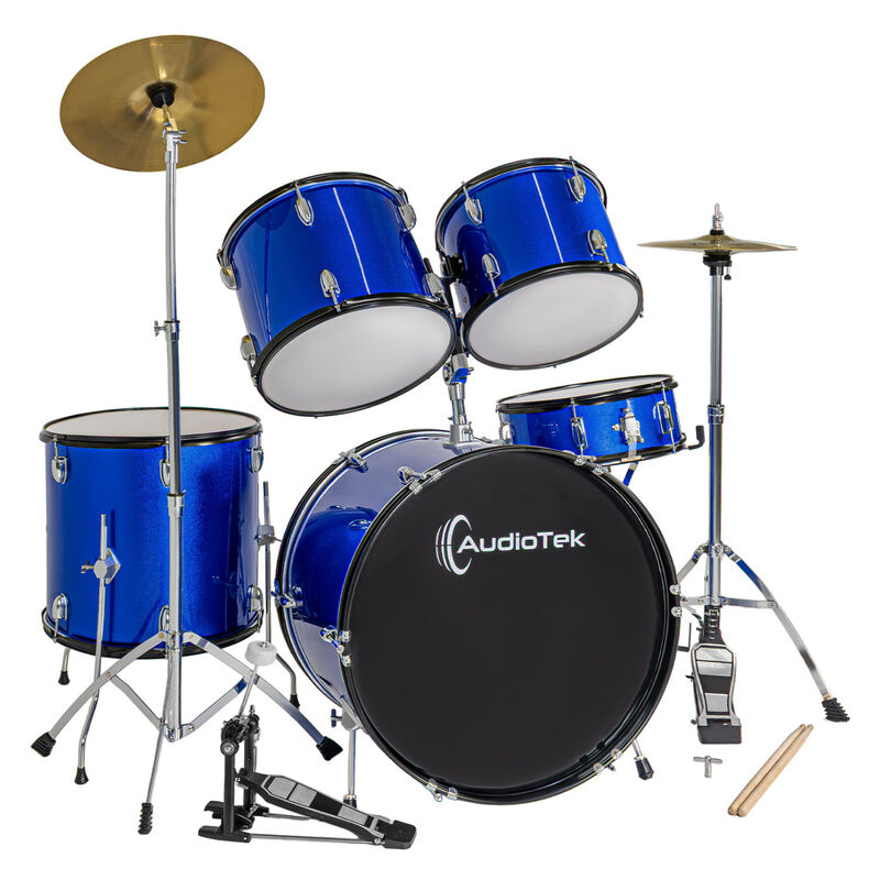 Bater&iacute;a Musical Ac&uacute;stica 5pz Platillos Atriles ... image number null