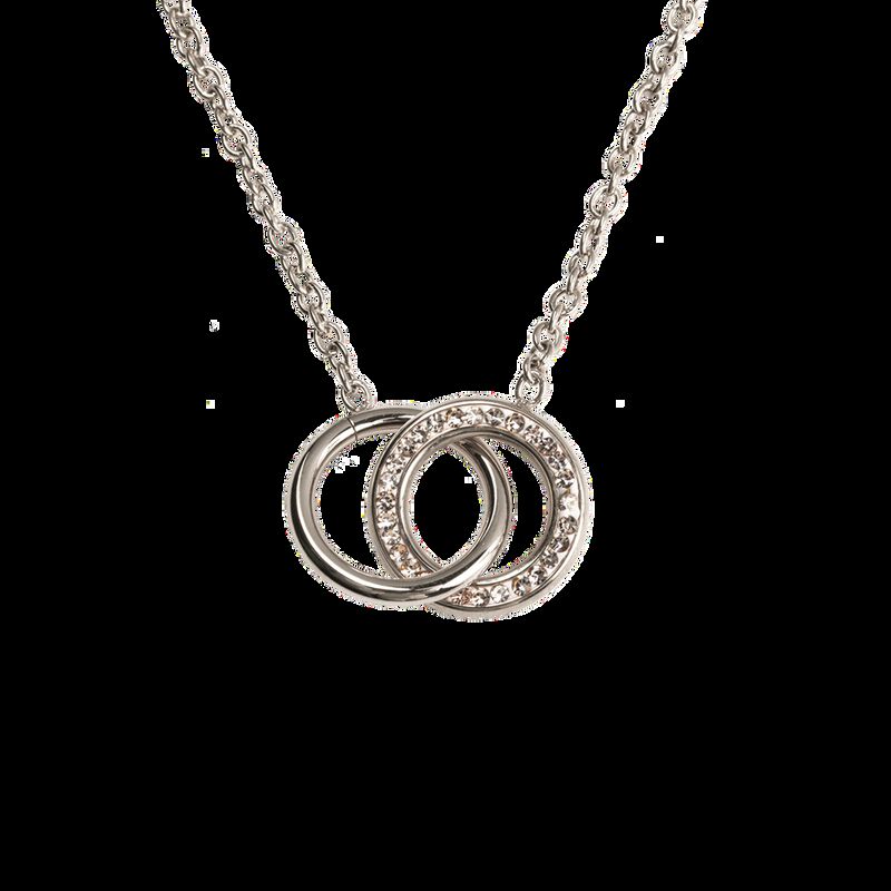 Collar Acero Inoxidable Mujer Zirconia C&uacute;bica R... image number null