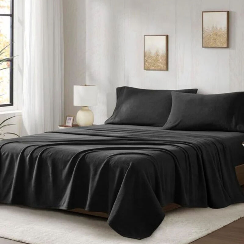 Juego de S&aacute;banas Polar King Size Negro T&eacute;rmicas... image number null