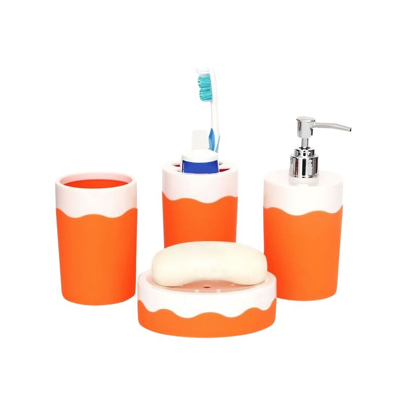 Set De Ba&ntilde;o Olas Naranja Namaro Design image number null