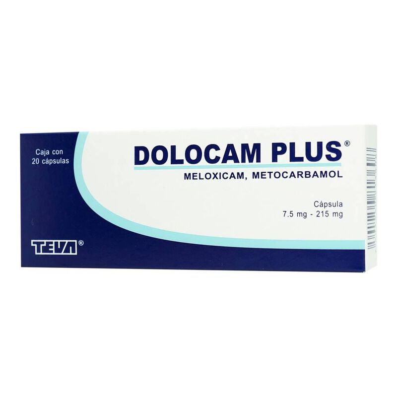 Dolocam Plus 7.5mg-215mg Caja con 20 c&aacute;psulas 7... image number null