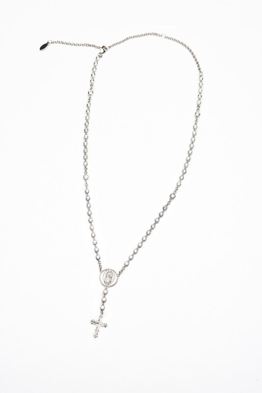 Rosario Collar Circonias Plata image number null