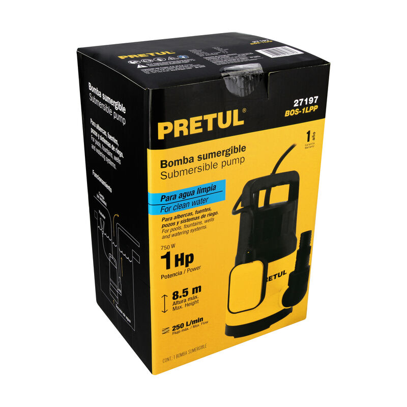 Bomba Sumergible Pl&aacute;stica 1 Hp para Agua Limpia... image number null