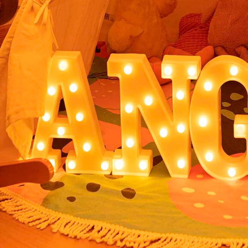 Letra Decorativa Iluminada de LED Letra A Blanc... image number null