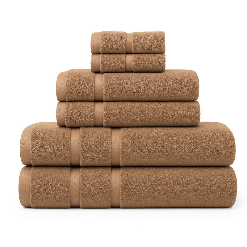 Juego de 6 Toallas de Microfibra Suaves y Absor... image number null