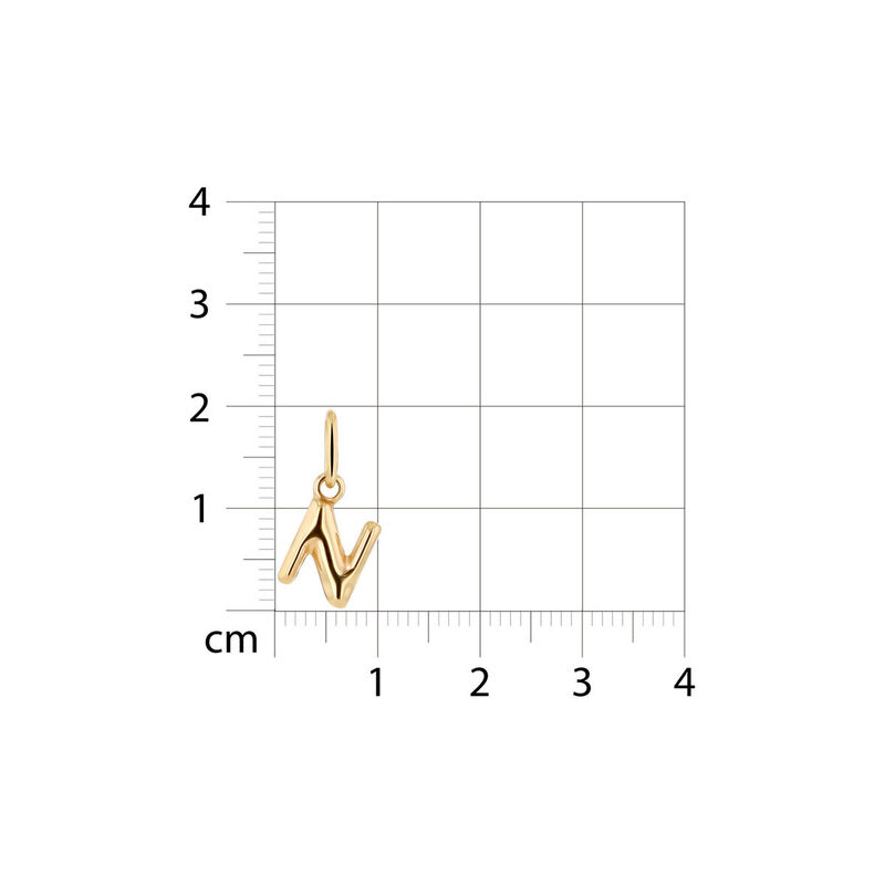 Dije De Oro Amarillo De 10K (Letra N) Sin Caden... image number null