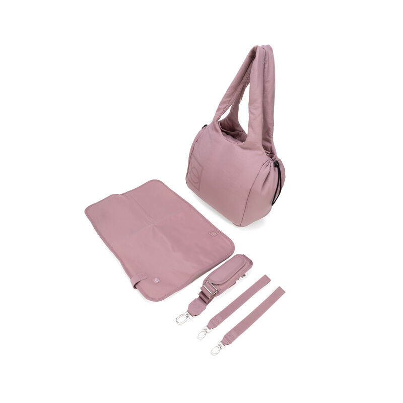 Pa&ntilde;alera Tote Mediana Puffy Con Accesorios Colo... image number null