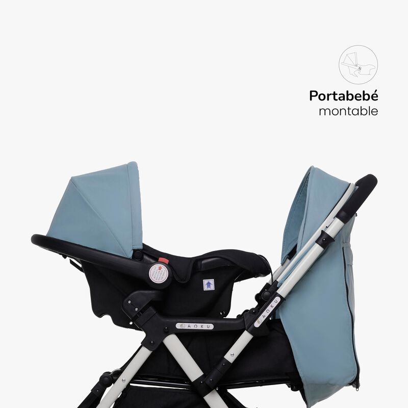 CARRIOLA CON PORTABEBE UNYOTONS K8 AZUL REVERSI... image number null