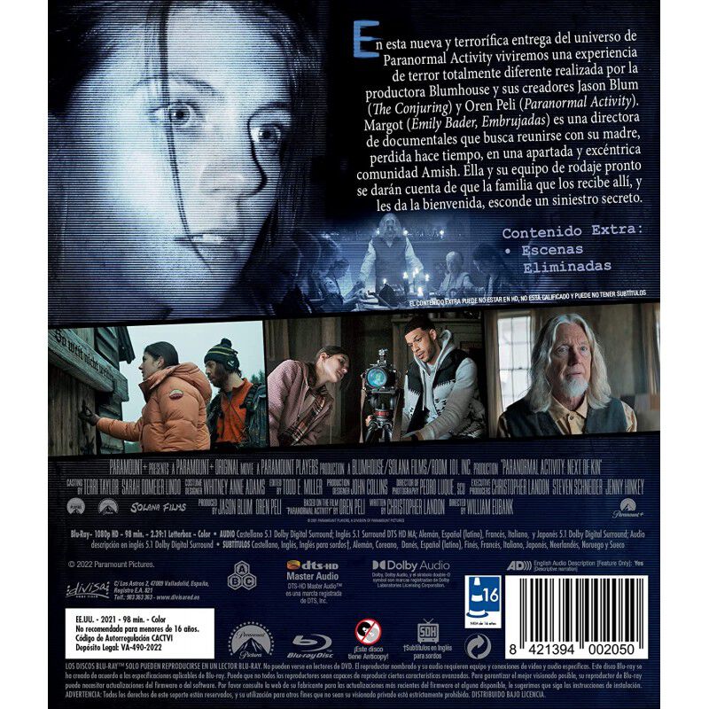 Paranormal Activity: Allegados (Blu-ray) [Blu-r... image number null