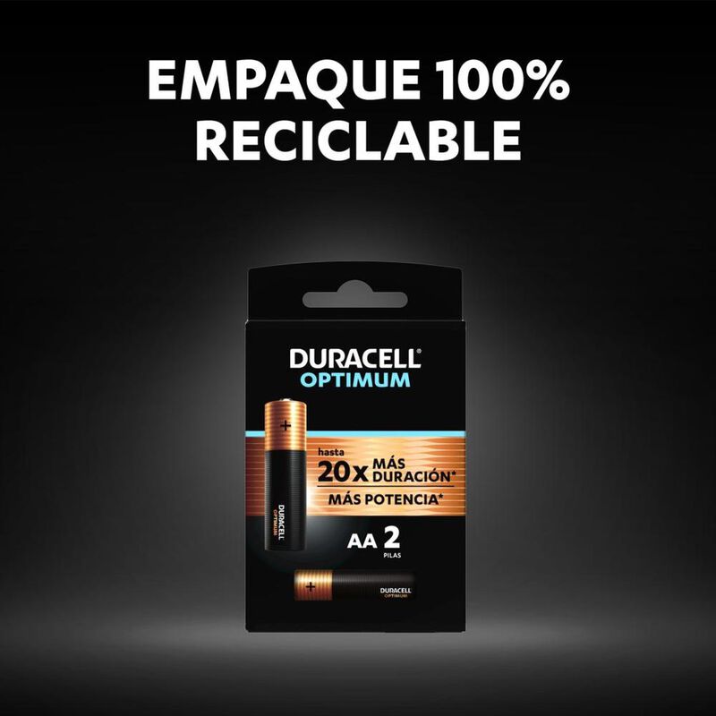 DURACELL ALCALINA AA CON 2 UNIDADES OPTIMUM 1.5... image number null
