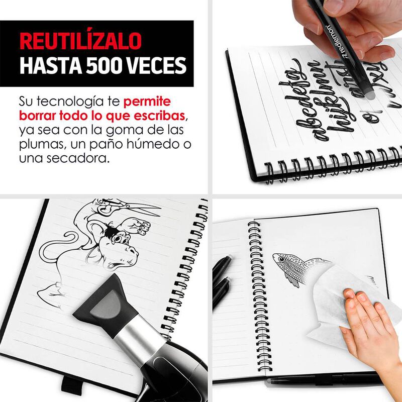 Redlemon  Cuaderno Inteligente Reutilizable De ... image number null