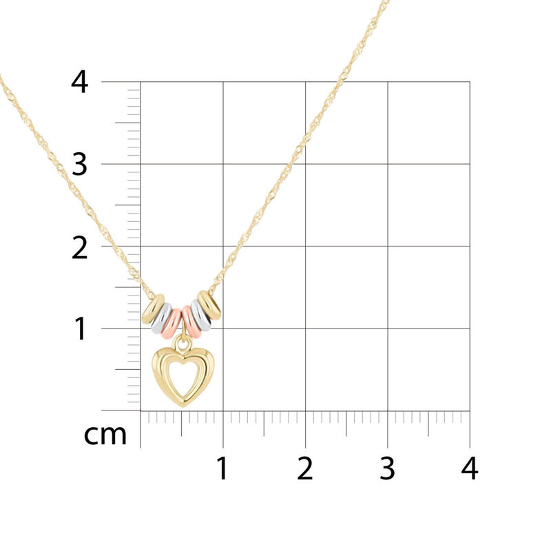 Dije De Oro Florentino Con Corazon 14K (45 Cm) image number null