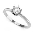 Anillo de Compromiso de 14K con Diamante de Laboratorio 0.20 CT F VS1 Talla 7 ORO BLANCO 14K &ndash; Amore Mio!