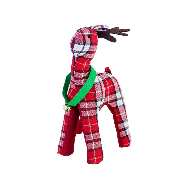 Reno de Peluche color Rojo con Blanco image number null