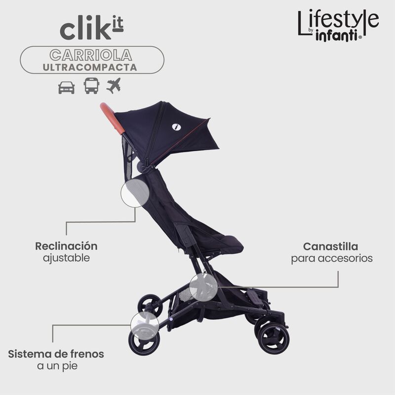 Carriola Clik It Plegable Ligera image number null