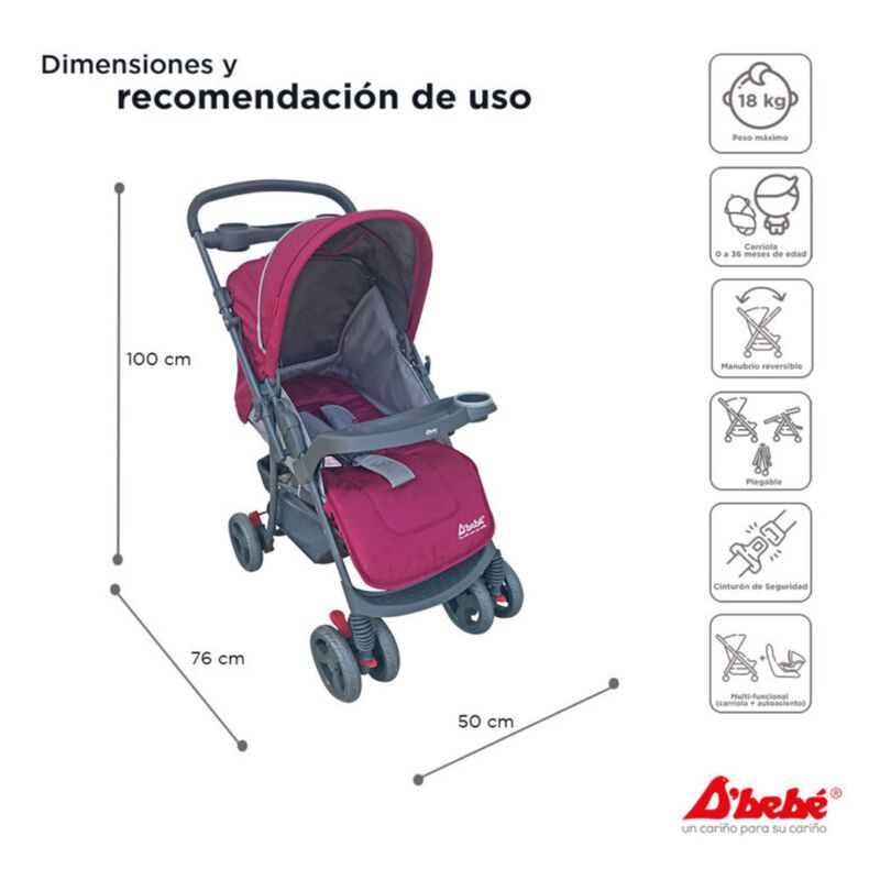 Carriola + Autoasiento D´Bebé Travel System Sta... image number null