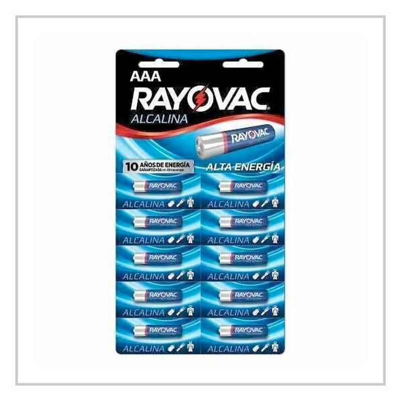 Pilas Rayovac Alcalinas Aaa Tira Con 10 Unidade... image number null