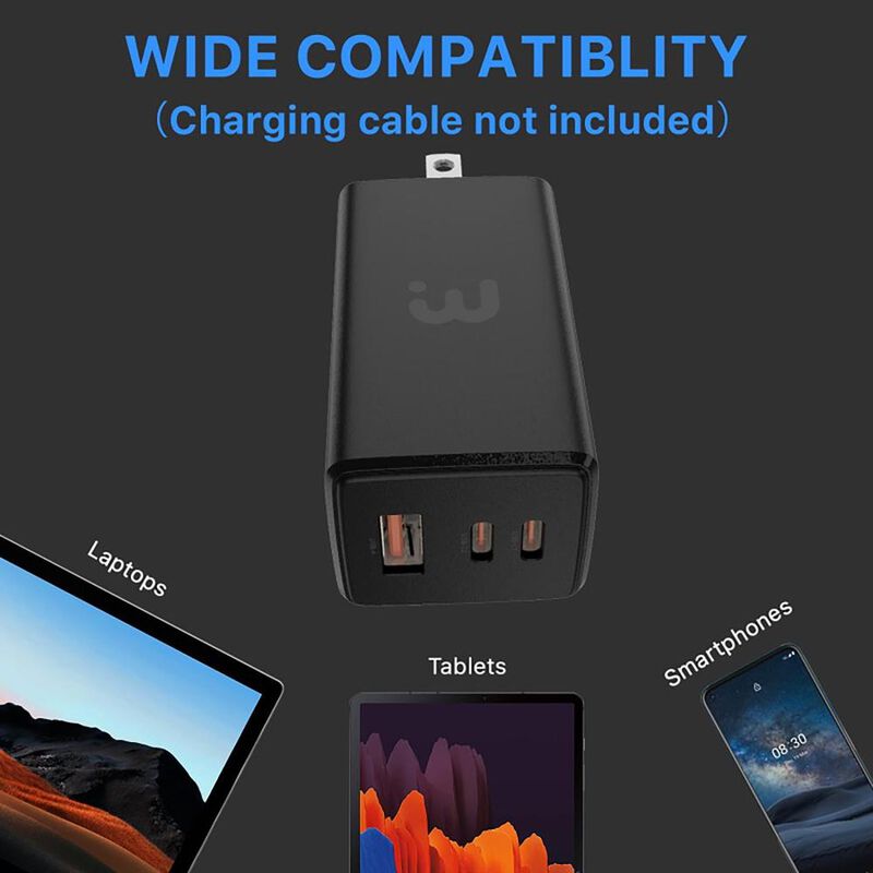 Cargador Ac Mybat 67w Gan Universal Usb-c Negro... image number null