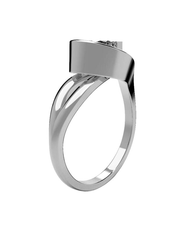 Anillo de Compromiso de 14K con Diamante de Lab... image number null