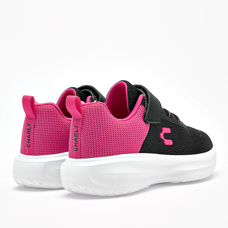 Charly tenis deportivo para ni&ntilde;a negro fucsia c... image number null