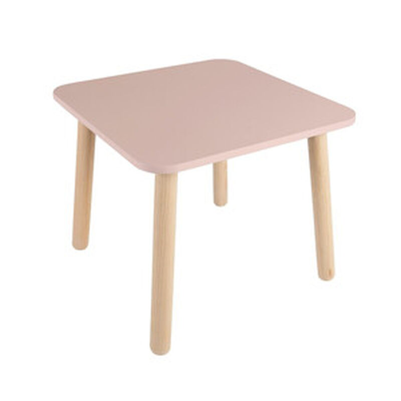 Mesa cuadrada de Madera para Ni&ntilde;os-Rosa image number null