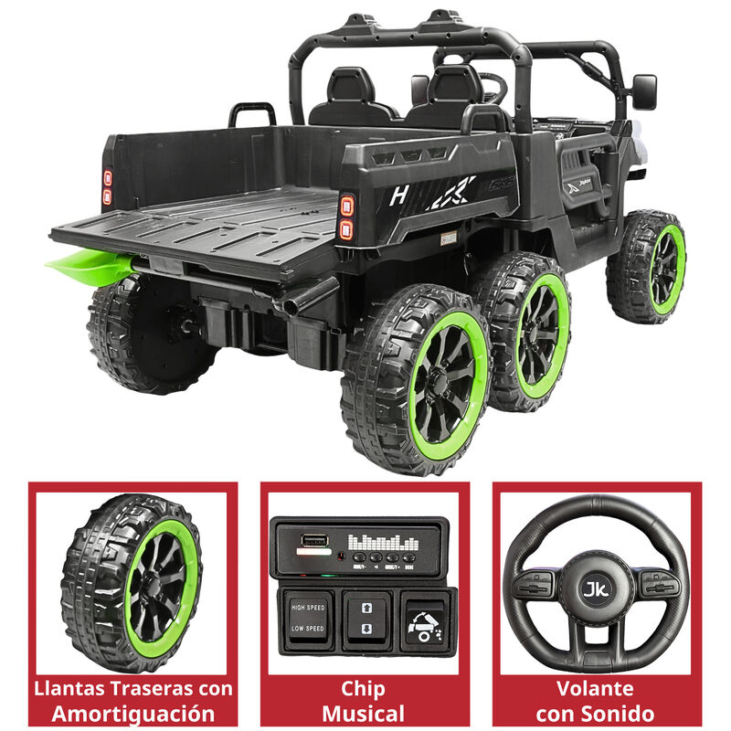Montable El&eacute;ctrico para Ni&ntilde;os Tractor 6x6 Caja ... image number null
