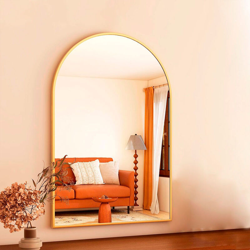 Espejo Curvo con Marco de Aluminio de 3 cm, Inc... image number null