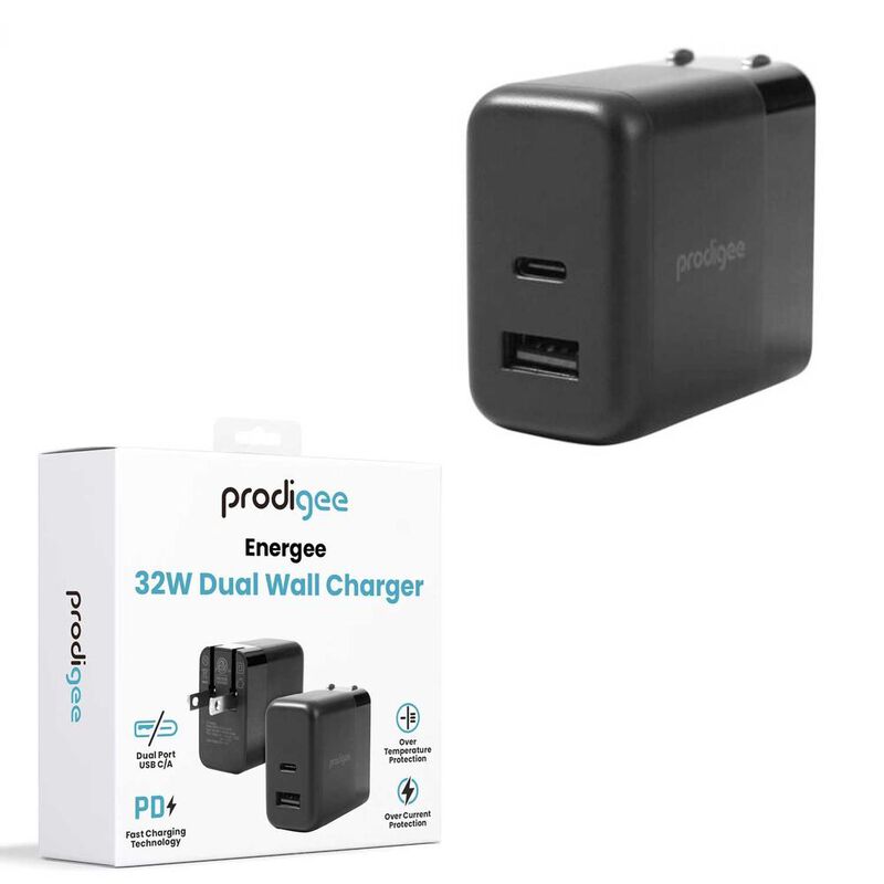 Cargador AC PRODIGEE USB-C GaN PD 32W Dual USB-... image number null