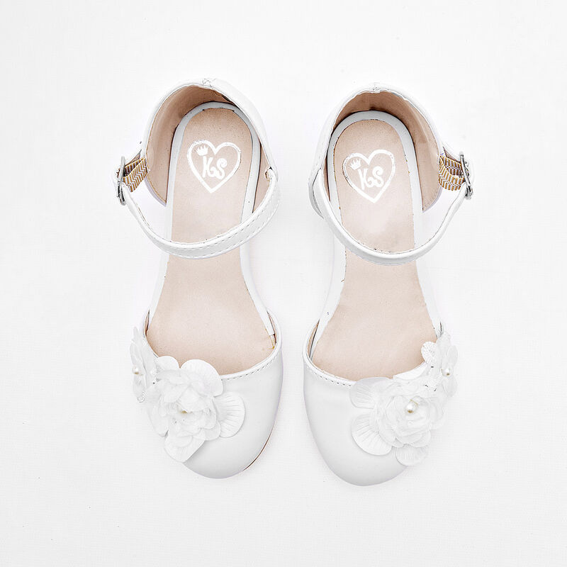 Ks Zapato de graduaci&oacute;n para ni&ntilde;a blanco image number null