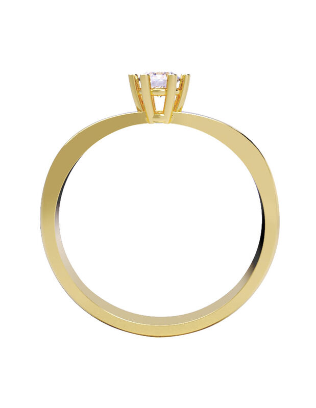 Anillo de Compromiso de 14K con Diamante de Lab... image number null