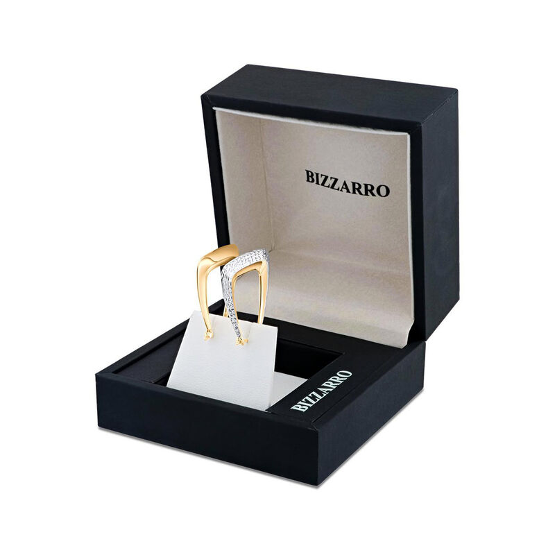 Arracadas De Oro Amarillo Con Blanco 14k (29mm ... image number null