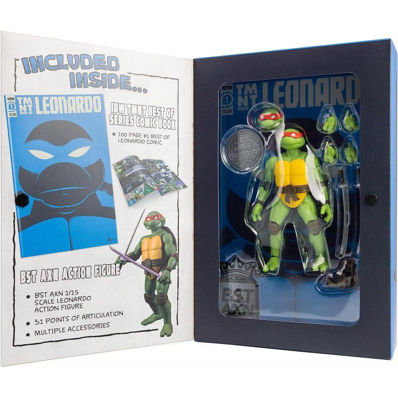 Figura Leonardo TMNT Las Tortugas Ninja Con C&oacute;m... image number null