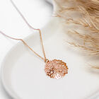 Dije Dalia de plata con ba&ntilde;o de oro rosa y cadena