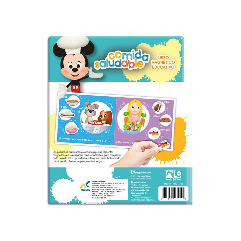 Minilibro Magn&eacute;tico Disney Comida Saludable image number null