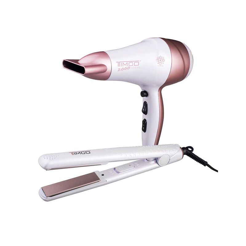 Combo Secadora + Alaciadora Timco Ceramica Ione... image number null