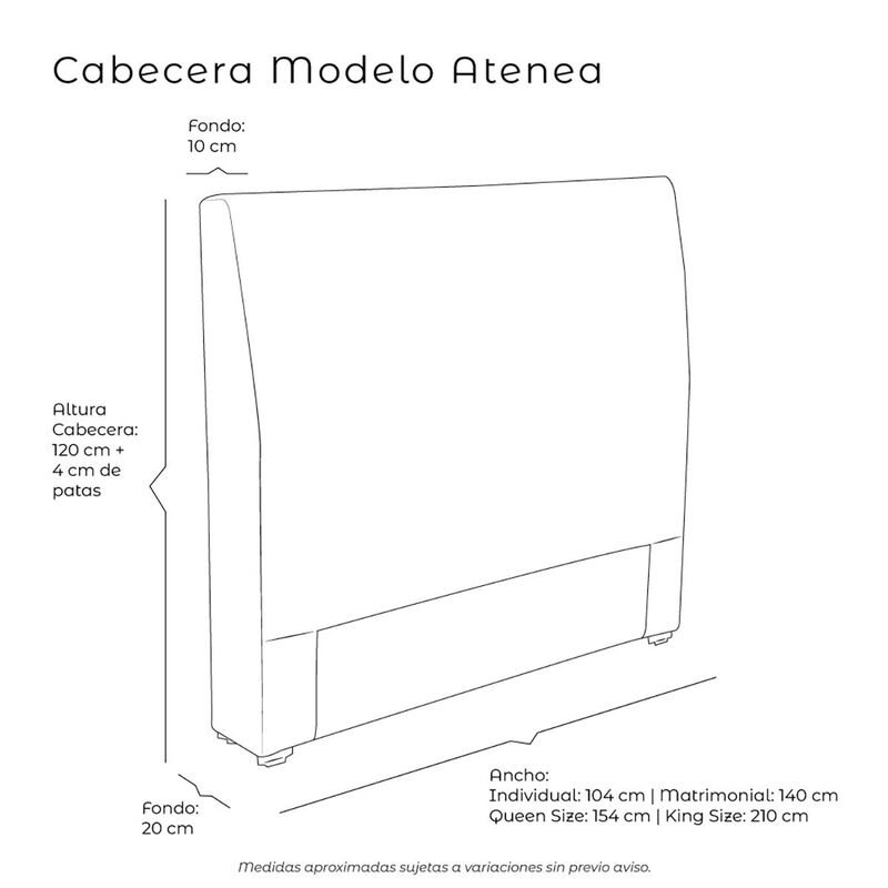 Cabecera Individual Dicasa Atenea Azul Marino image number null