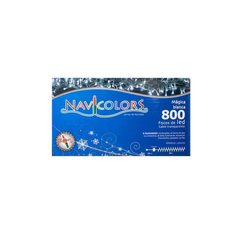 Serie Navide&ntilde;a 800 Focos Luz Led Blanca Fr&iacute;a 8 ... image number null