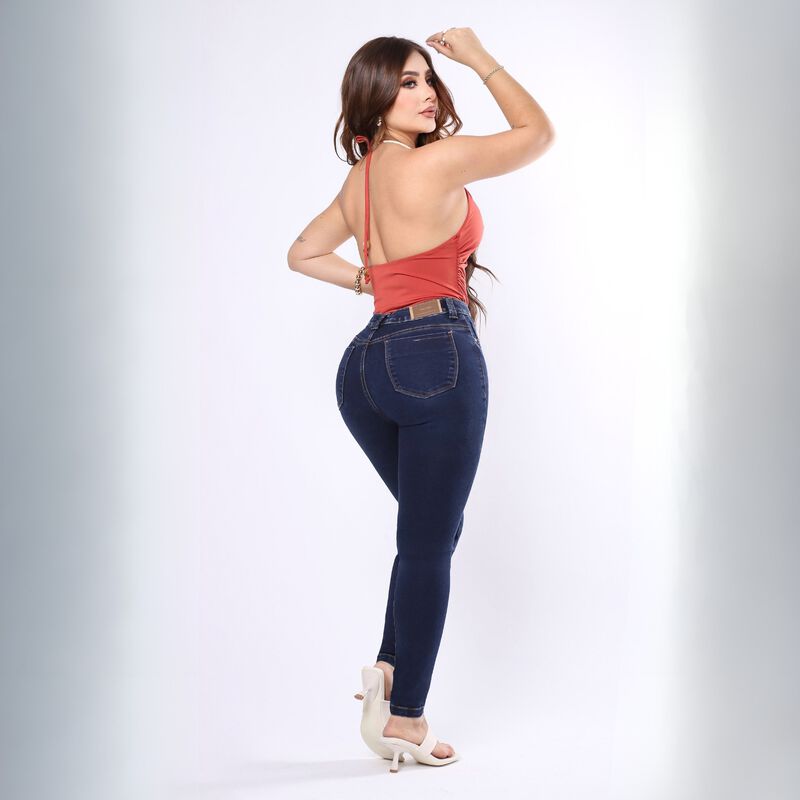 Pantal&oacute;n Skinny Mujer Savi Mezclilla Tiro Alto ... image number null
