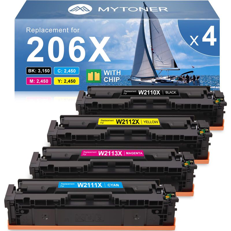 Cartuchos De T&oacute;ner Mytoner 206x 206a De Alto Re... image number null