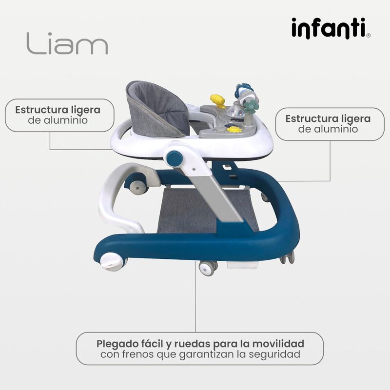 Andadera Para Beb&eacute; 3 En 1 Liam Charola electr&oacute;n... image number null