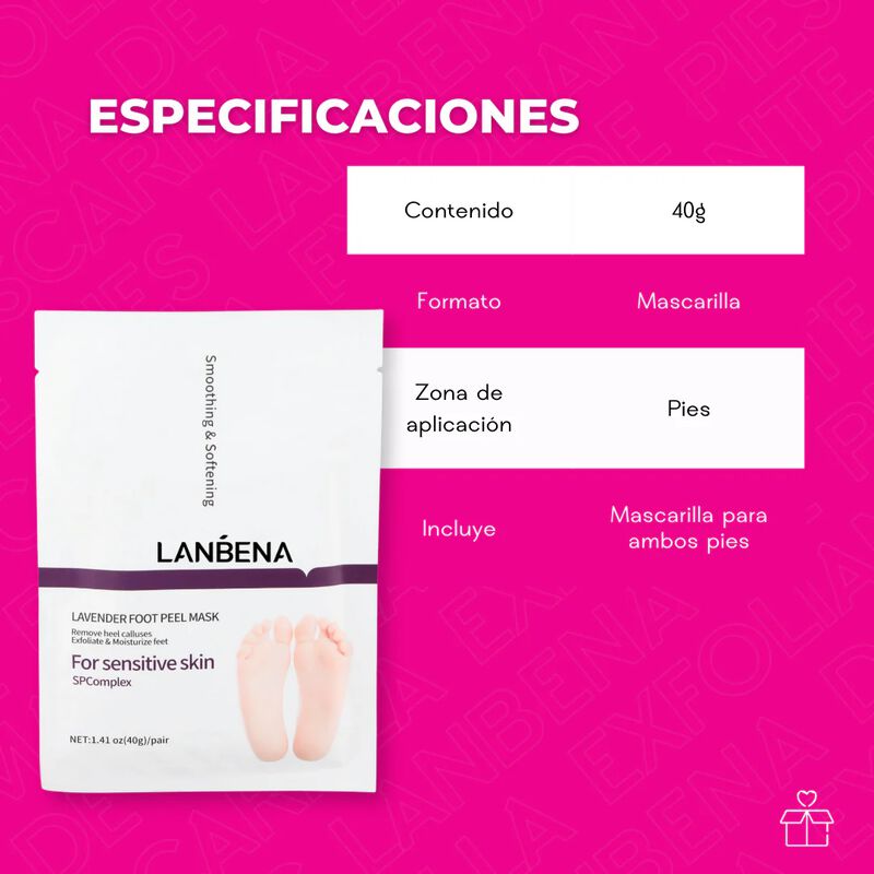 Set de 10 Mascarillas Exfoliantes de Pies Elimi... image number null