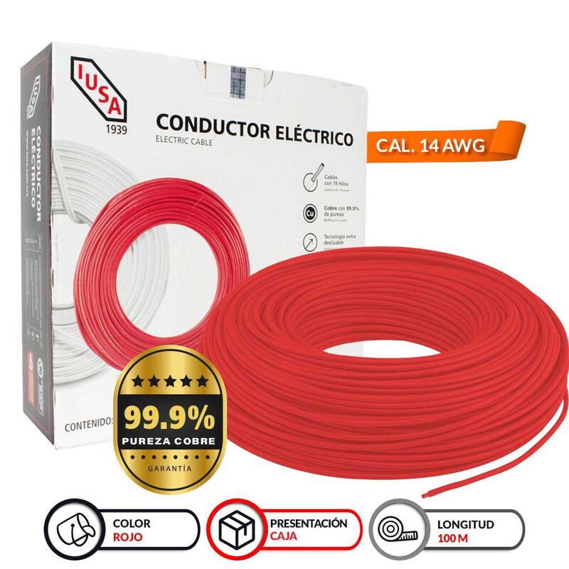 Cable Thw-ls/thhw-ls Ce Rohs 14 Awg En Caja Col... image number null